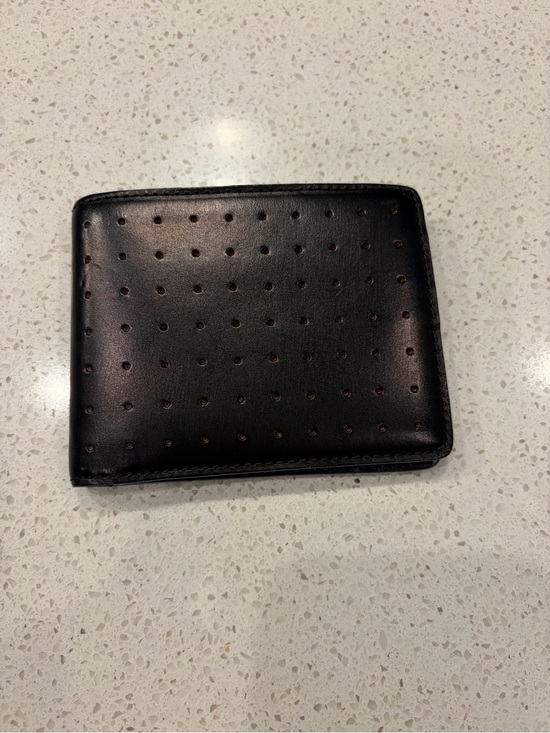 Jack Spade Other - Jack Spade Black Perforated Leather Bi-Fold Wallet